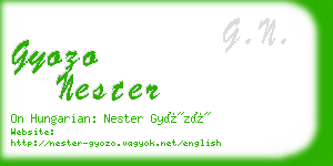 gyozo nester business card